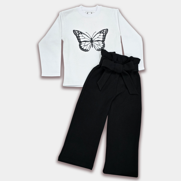 Butterfly Out-Fit With Black Trouser