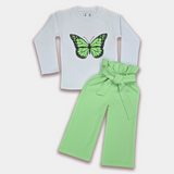 Butterfly Out-Fit With Green Trouser