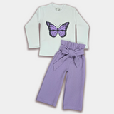Butterfly Out-Fit With Purple Trouser