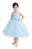 Charming Sky-Blue Party Frock