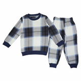 Checked Co-Ord Set Navy