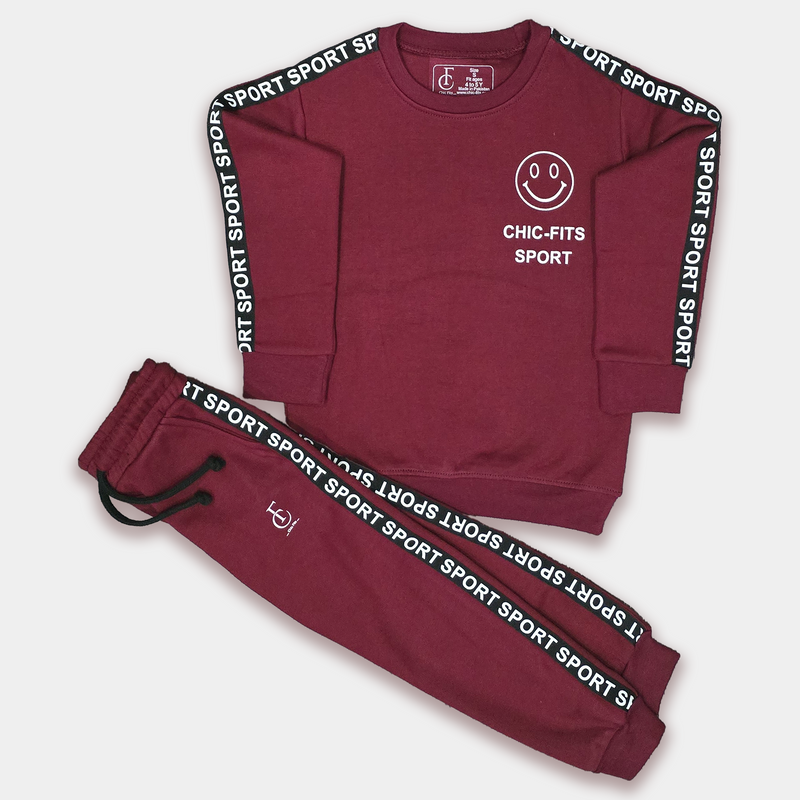Chic-Fits Maroon Sport Out-Fit