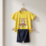 Chic-Fits Unicorn with denim Palazzo Outfit
